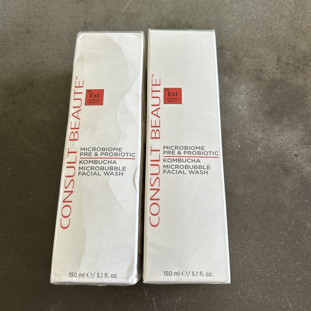 Sealed 2x Consult Beaute Microbiome Pre/Probiotic Kombucha Microbubble Face Wash